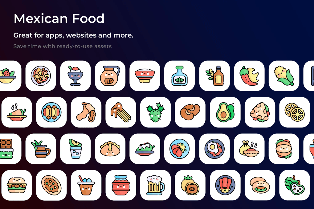 A Mexican food icons
