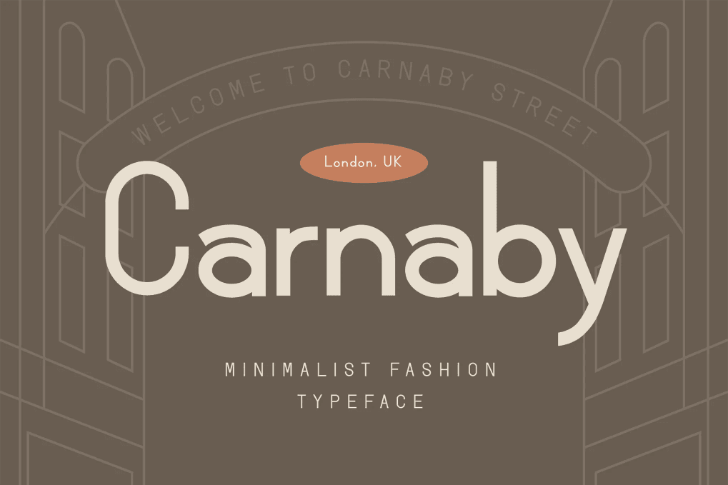 A minimalist fashion typeface
