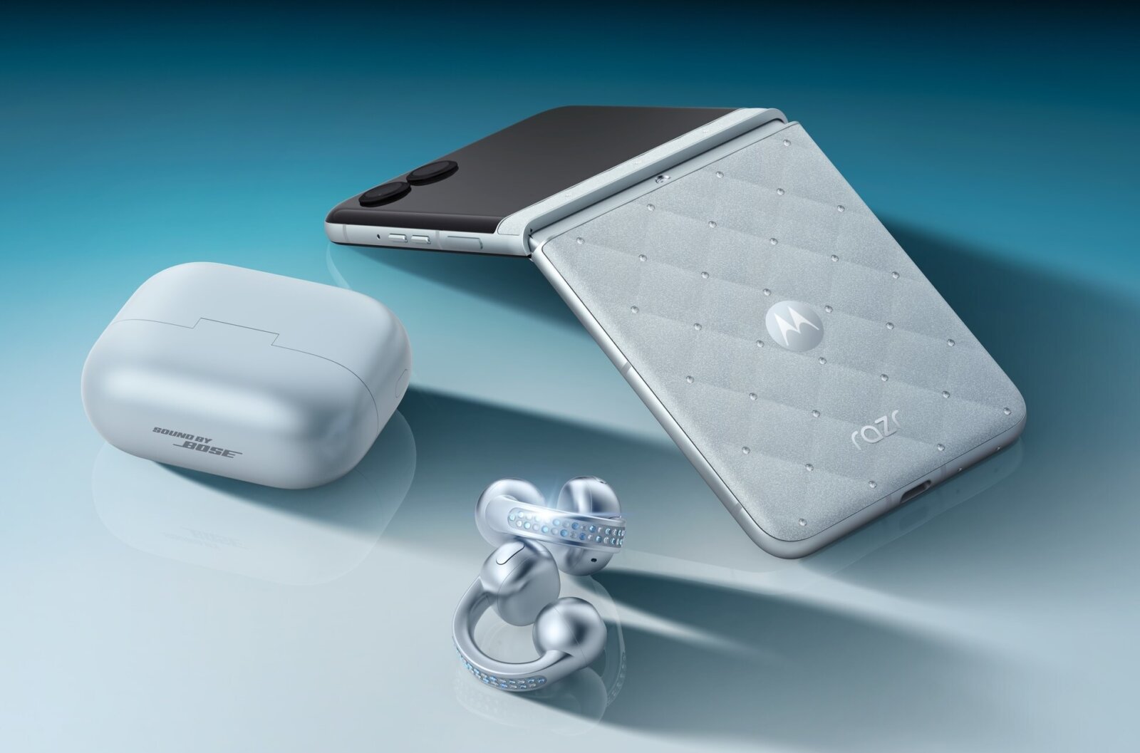 Motorola Razr flip phone with Moto Buds