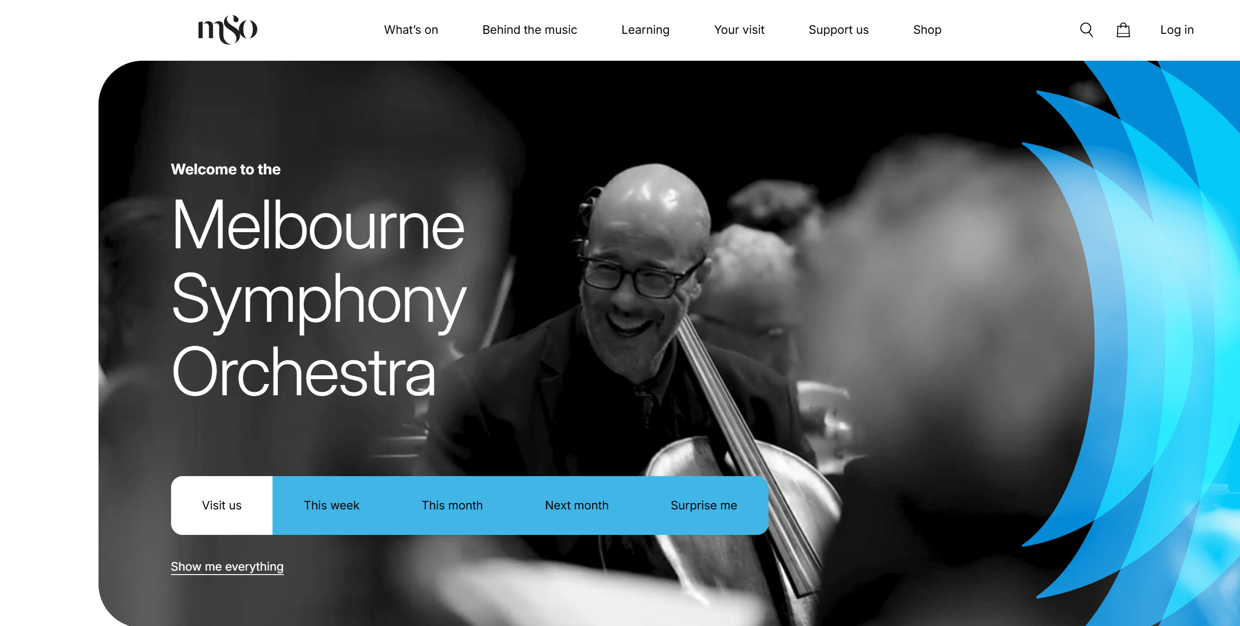 Melbourne Symphony Orchestra website layout