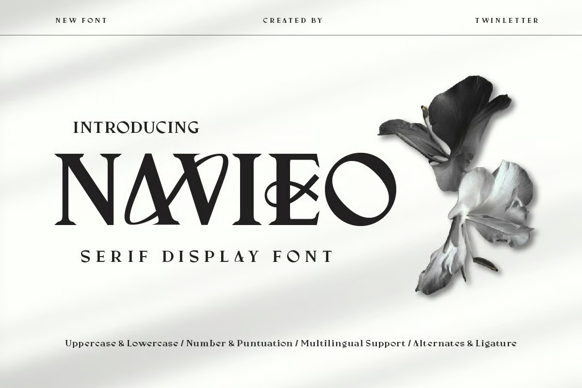 A serif display font