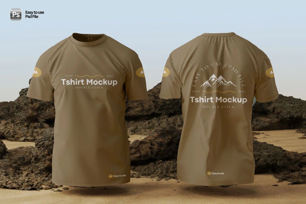 An outdoor t-shirt mockup