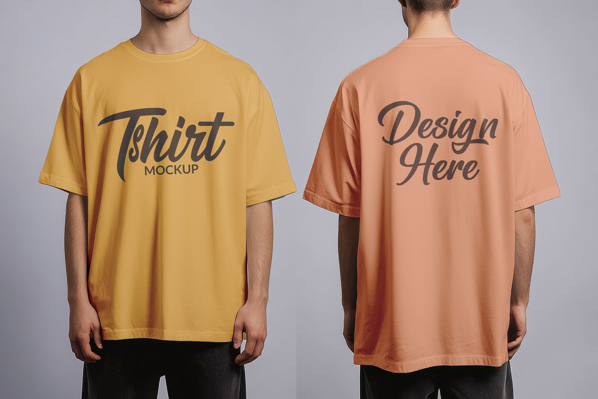 An oversize t-shirt mockup