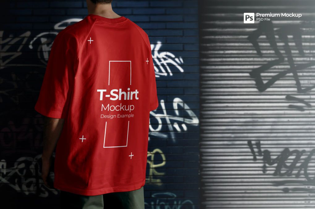 An oversize t-shirt mockup