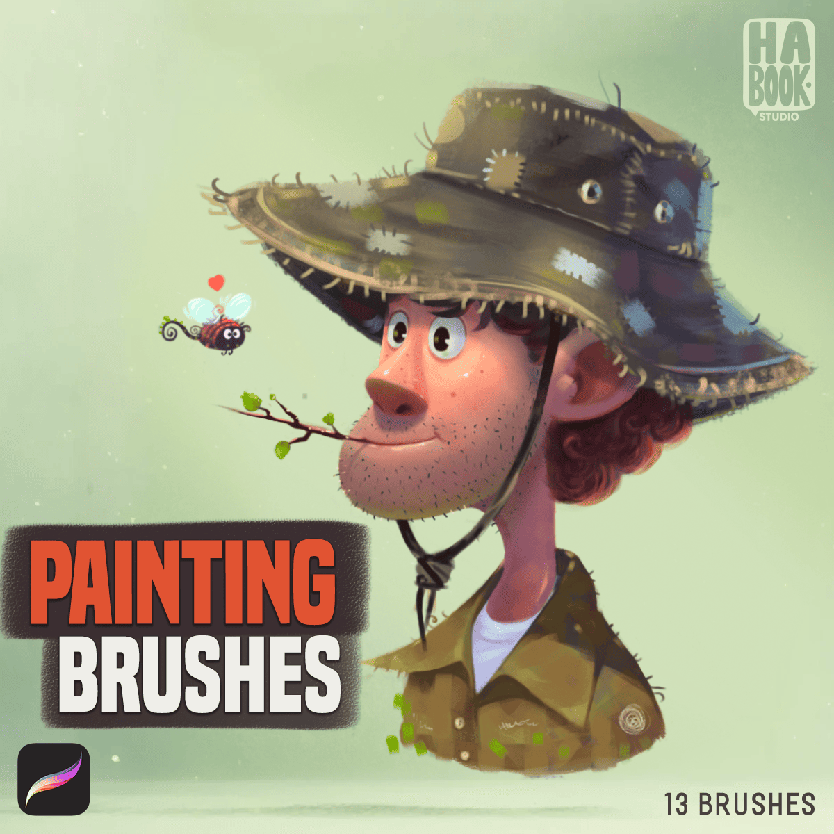 A free Procreate painting brushes