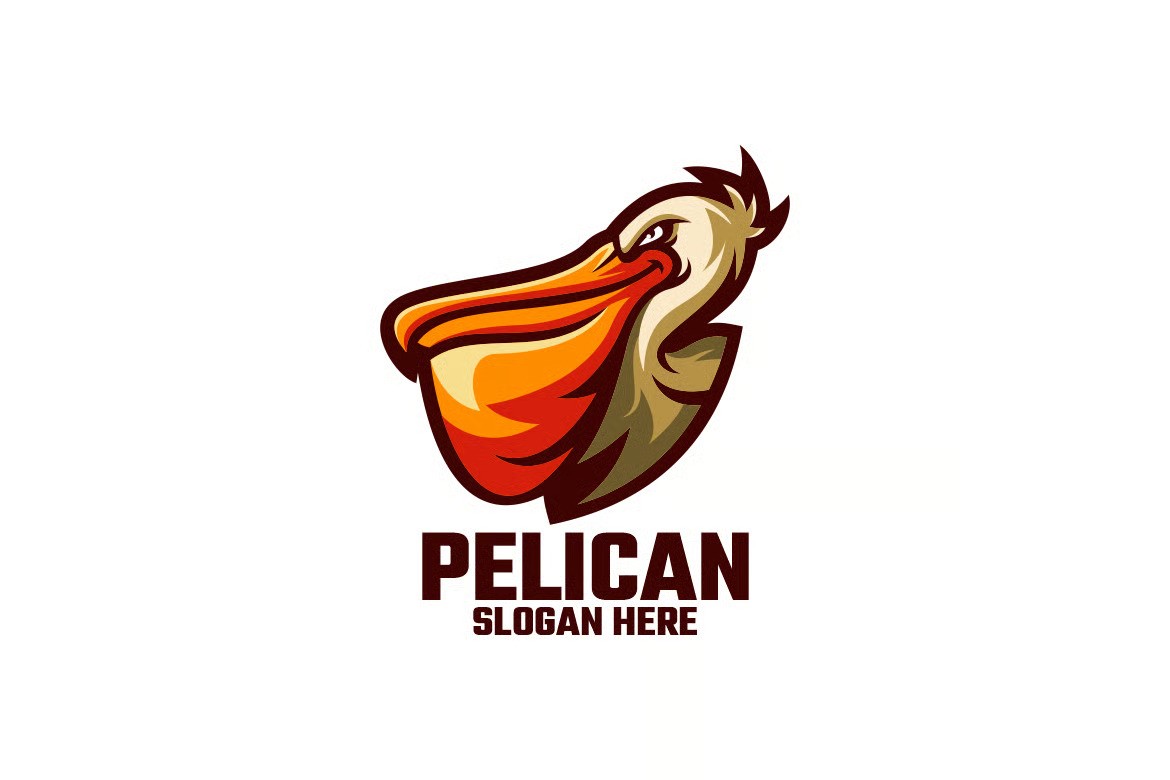 A Pelican logo template