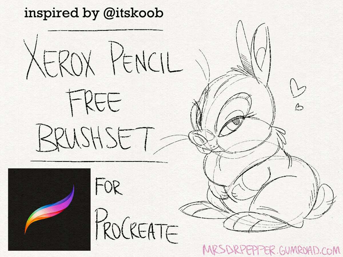 A free pencil brush-set-for-procreate