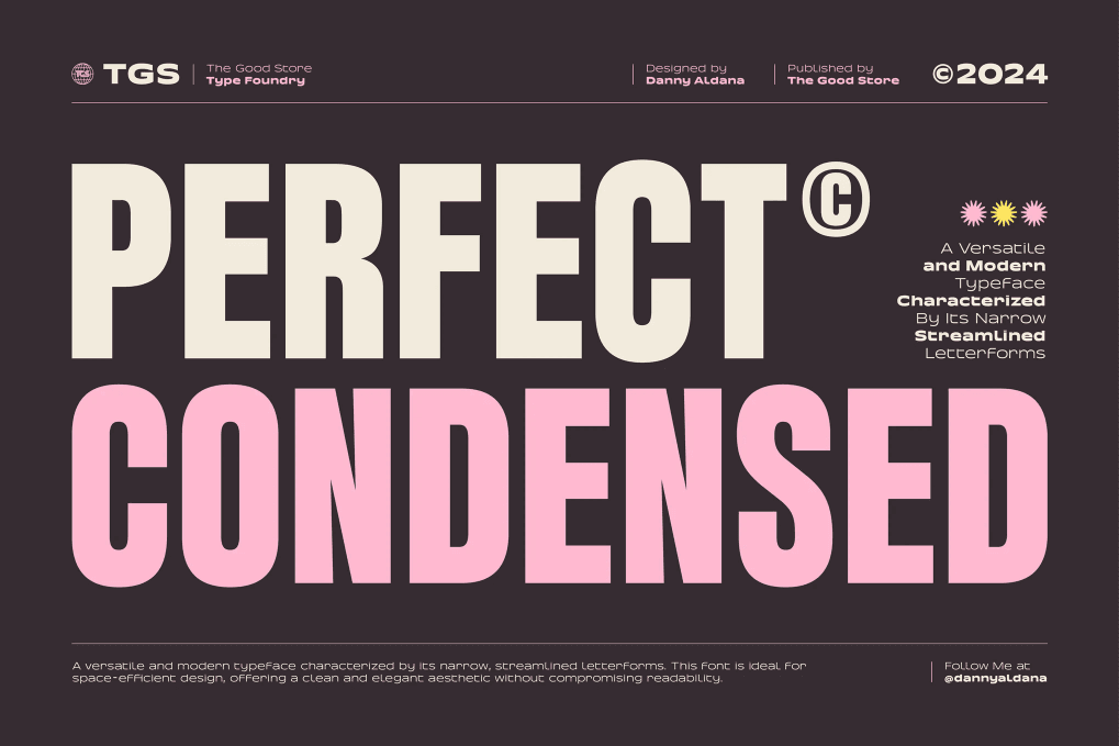 A versatile condensed font