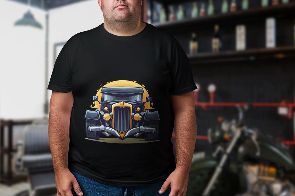 A plus size t-shirt mockup