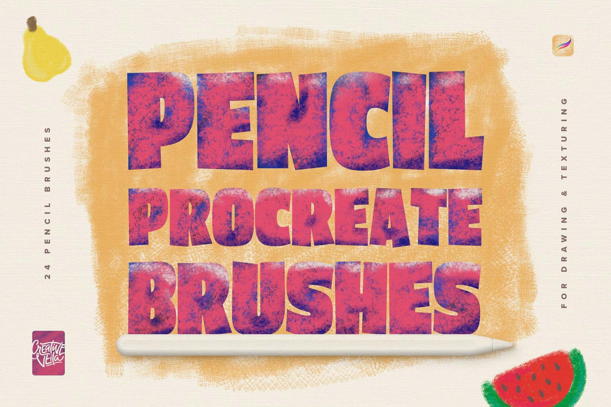 A free Procreate pencil brushes