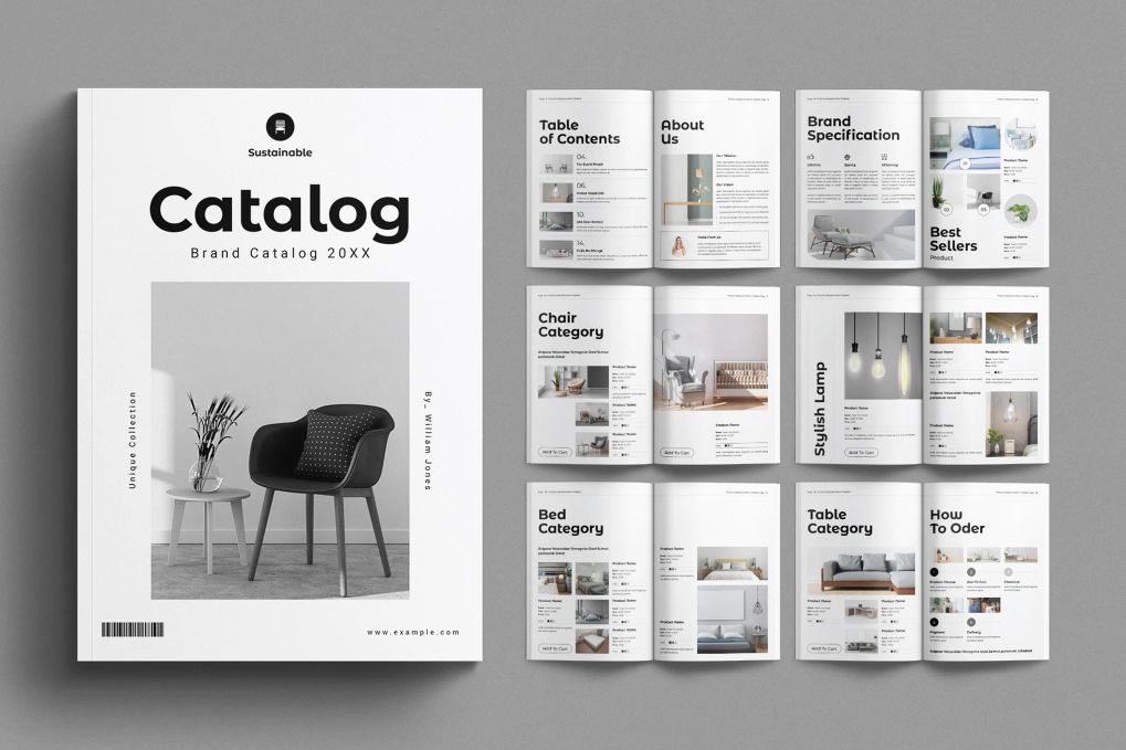 A product catalog brochure template