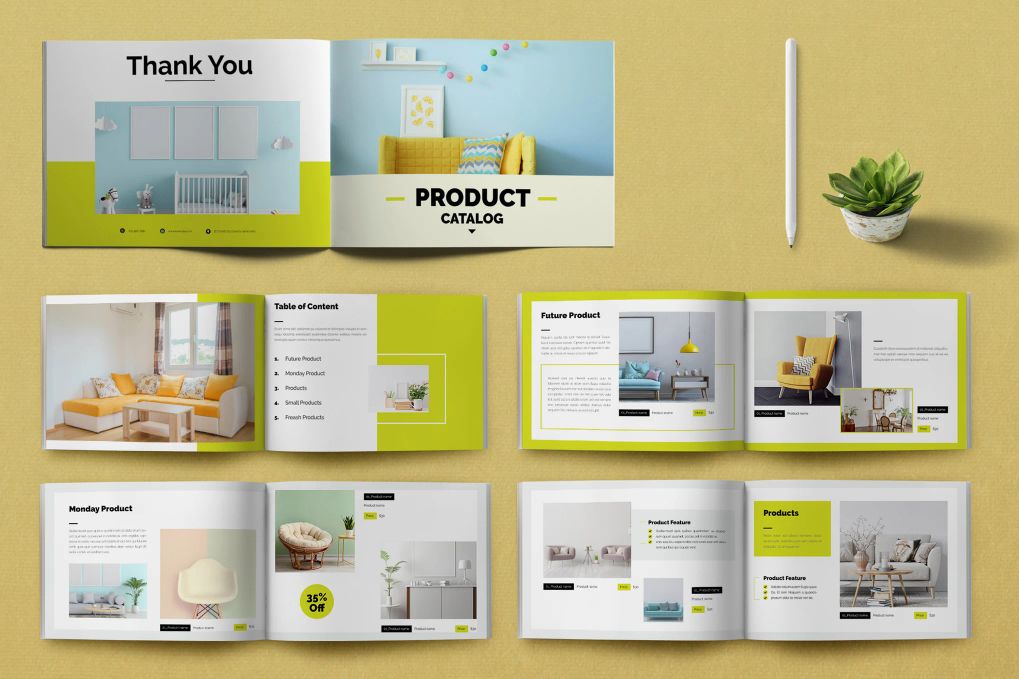 A product catalog design template