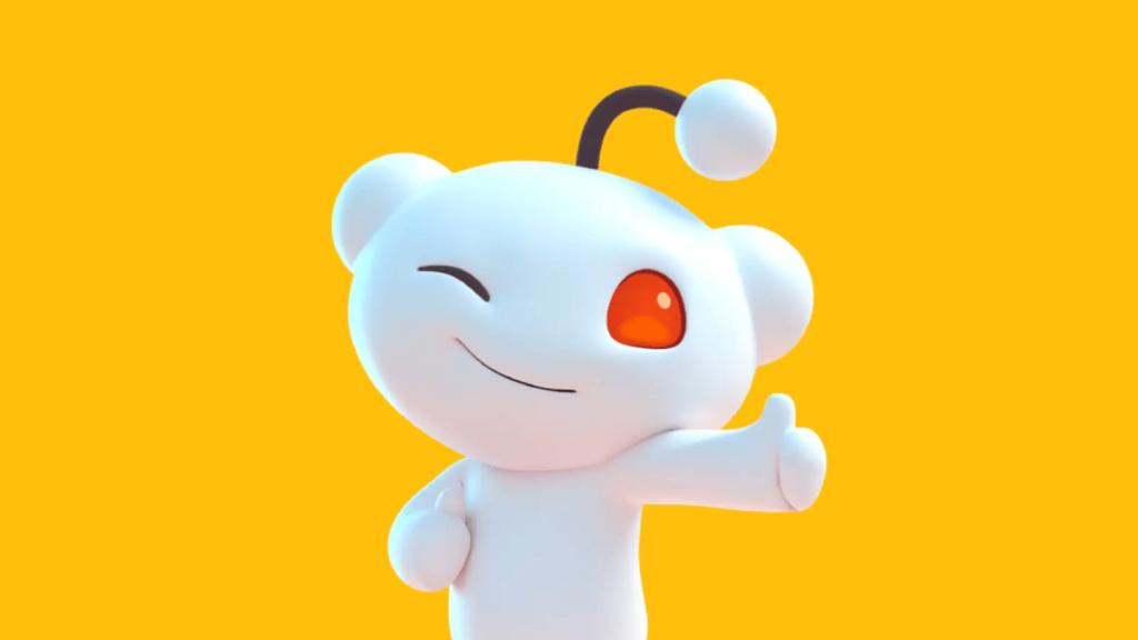 A reddit mascot in 3d
