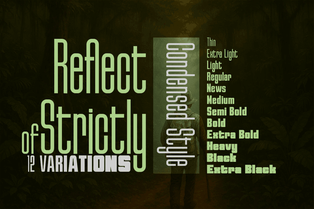 A condensed font family