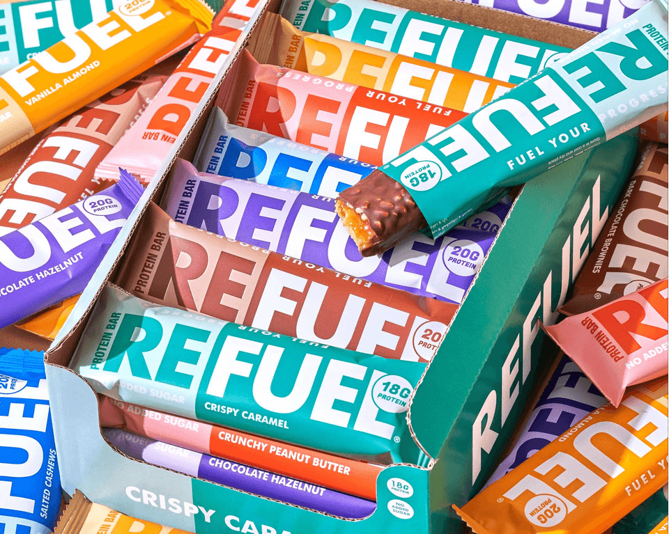 A Refuel protein bars mixed