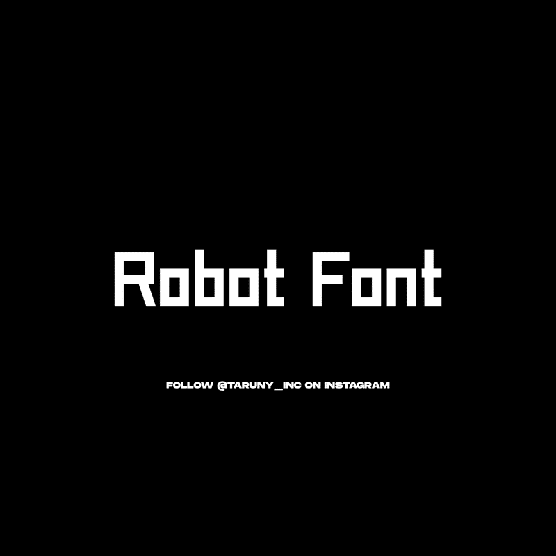 A free square robot font