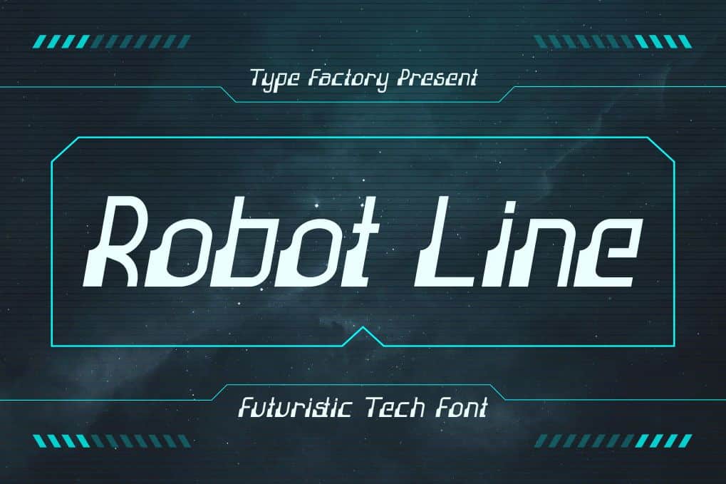 A futuristic tech font