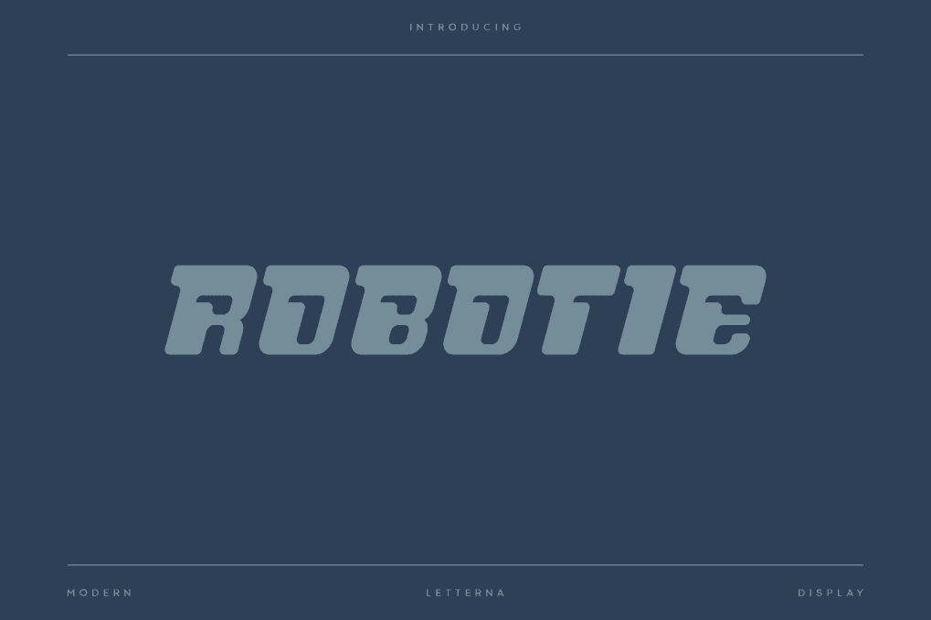 A modern futuristic typeface