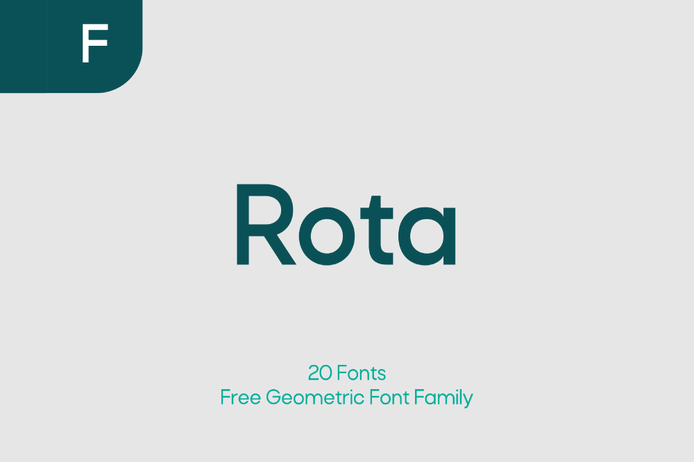 A free geometric font family