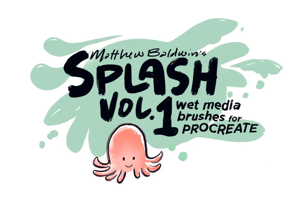 A splash wet free Procreate brushes