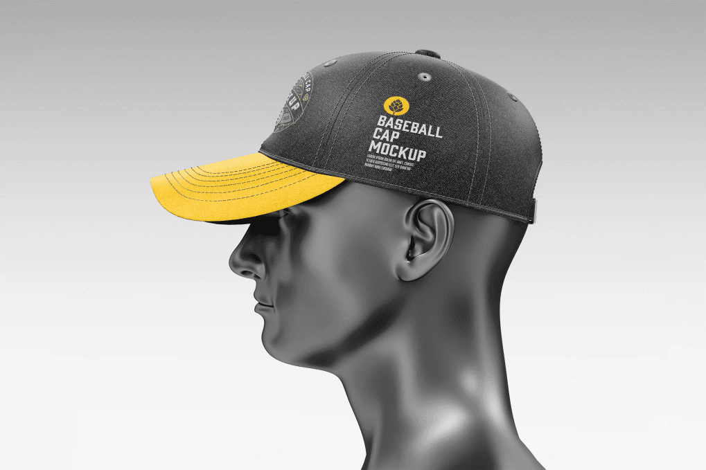 A sport cap on mannequin head mockup