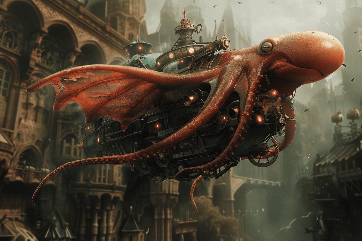 A squid flying machine