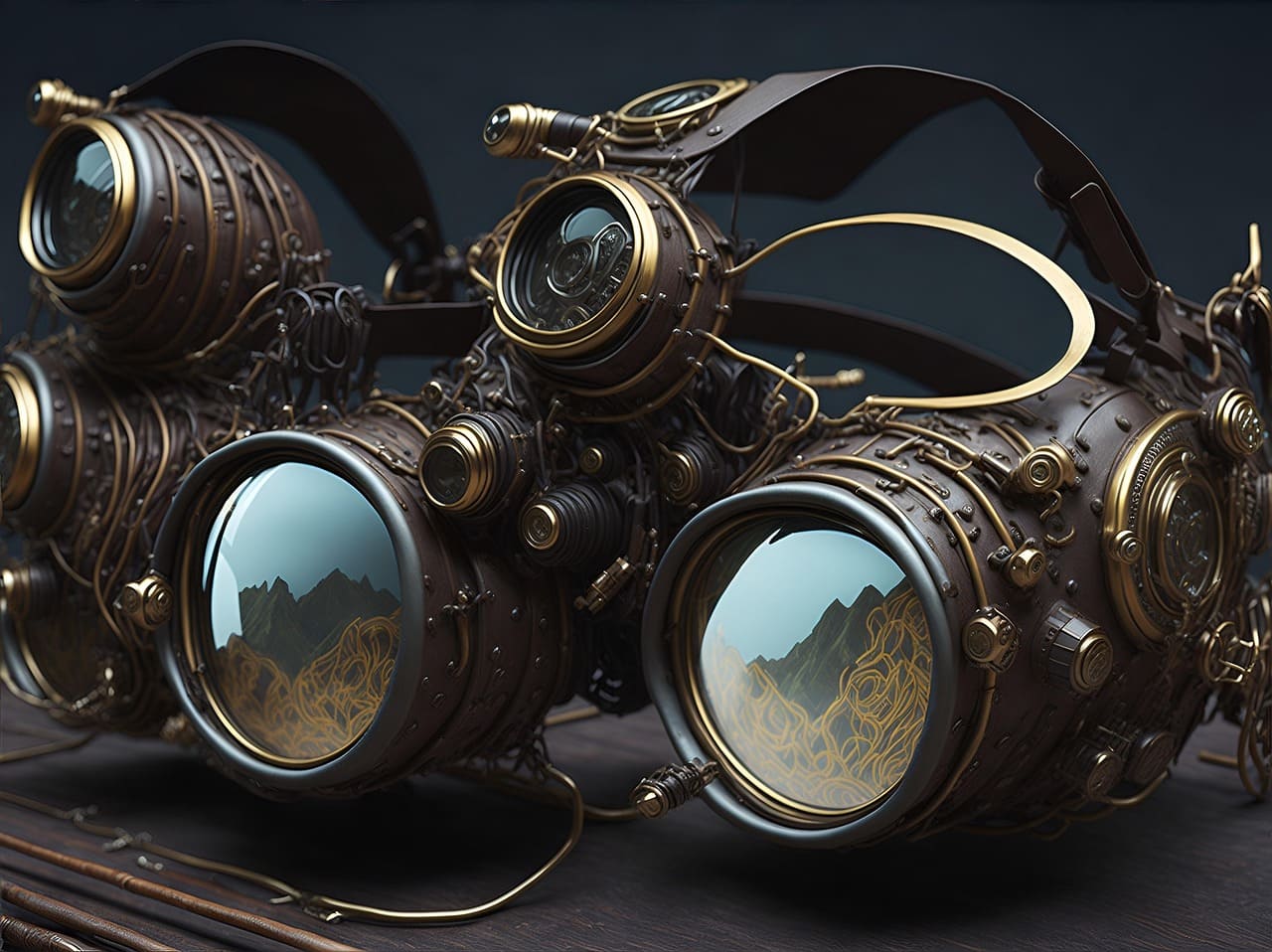 A Steampunk binoculars