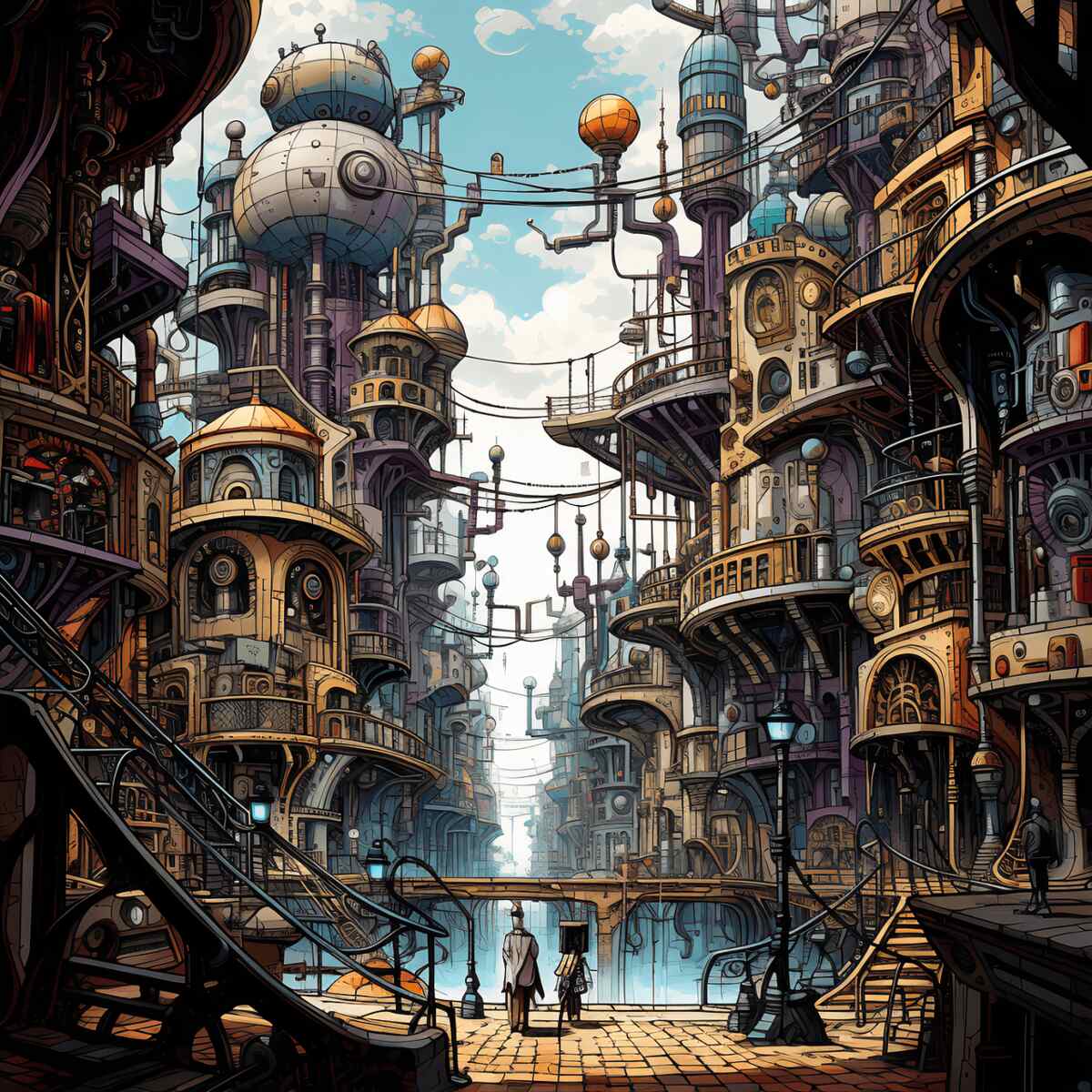 A Steampunk city