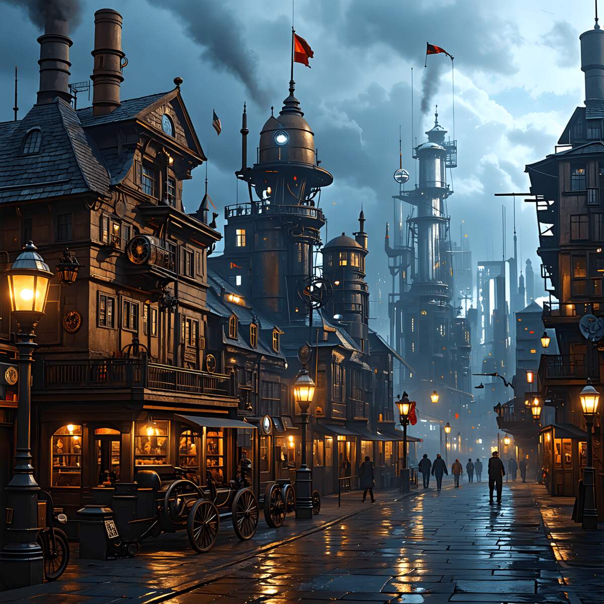 A Steampunk imagination city