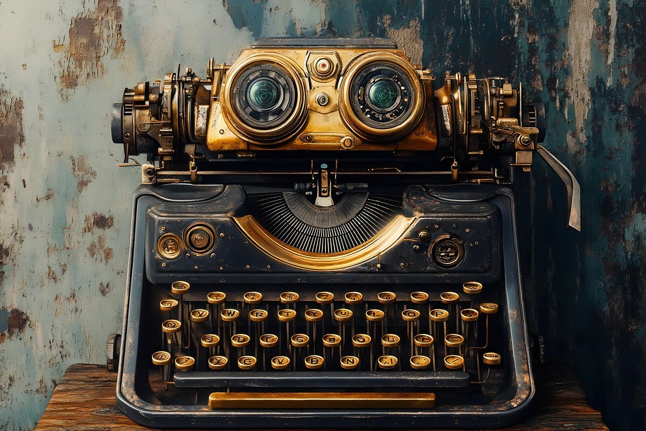 A Steampunk typewriter