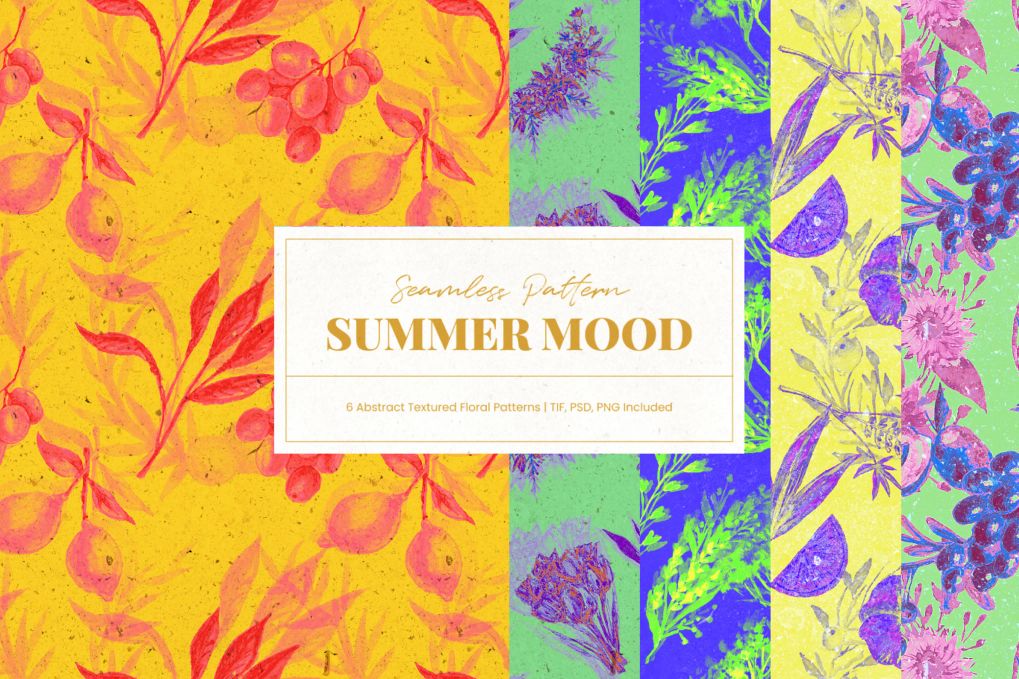 A summer mood seamless patterns