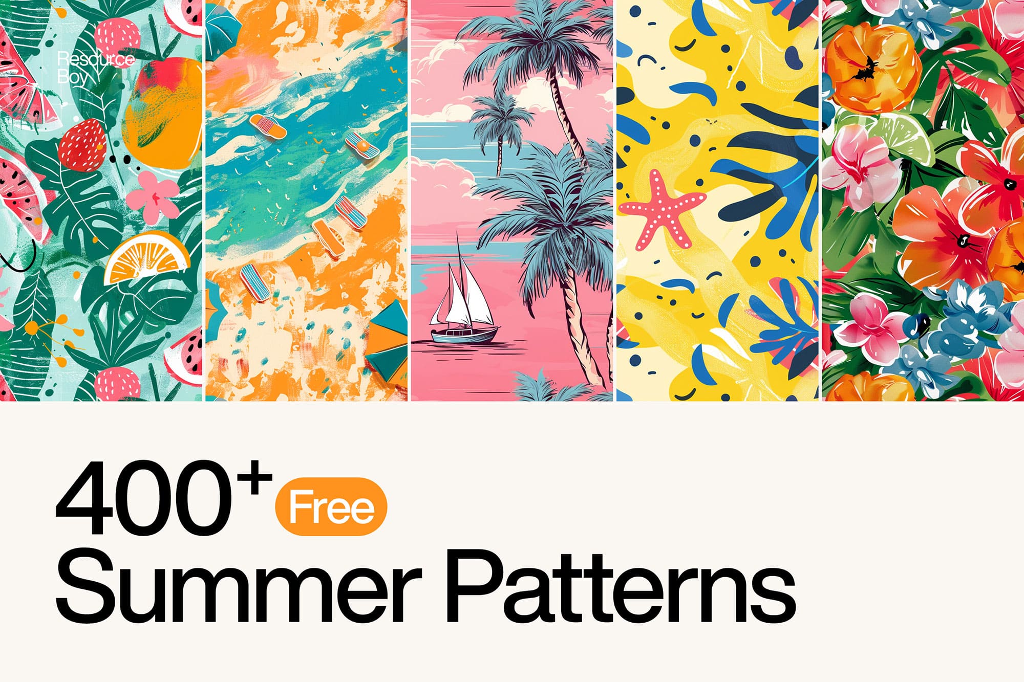 A huge pack of free summer patterns