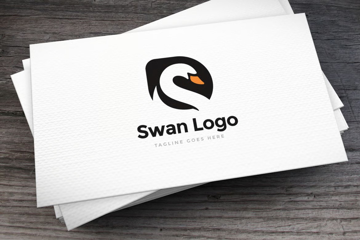 A swan logo template