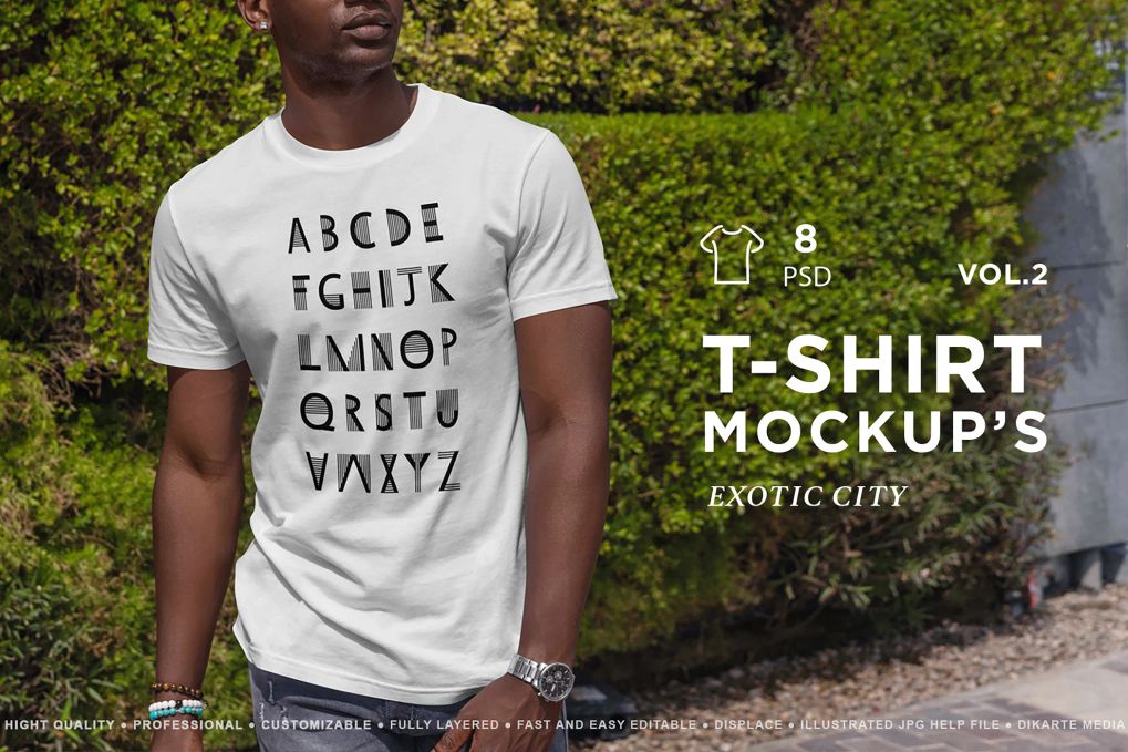 A set of t-shirt mockup