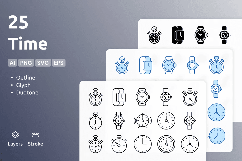 A time icons pack