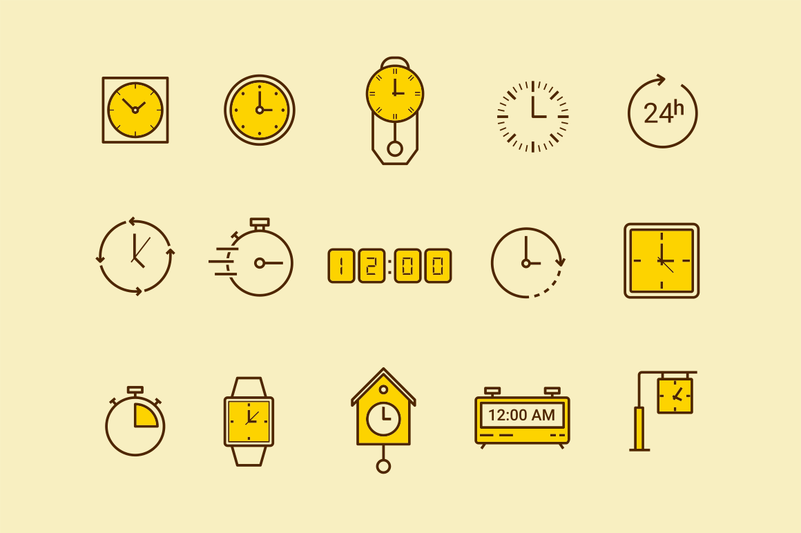 A time icon set