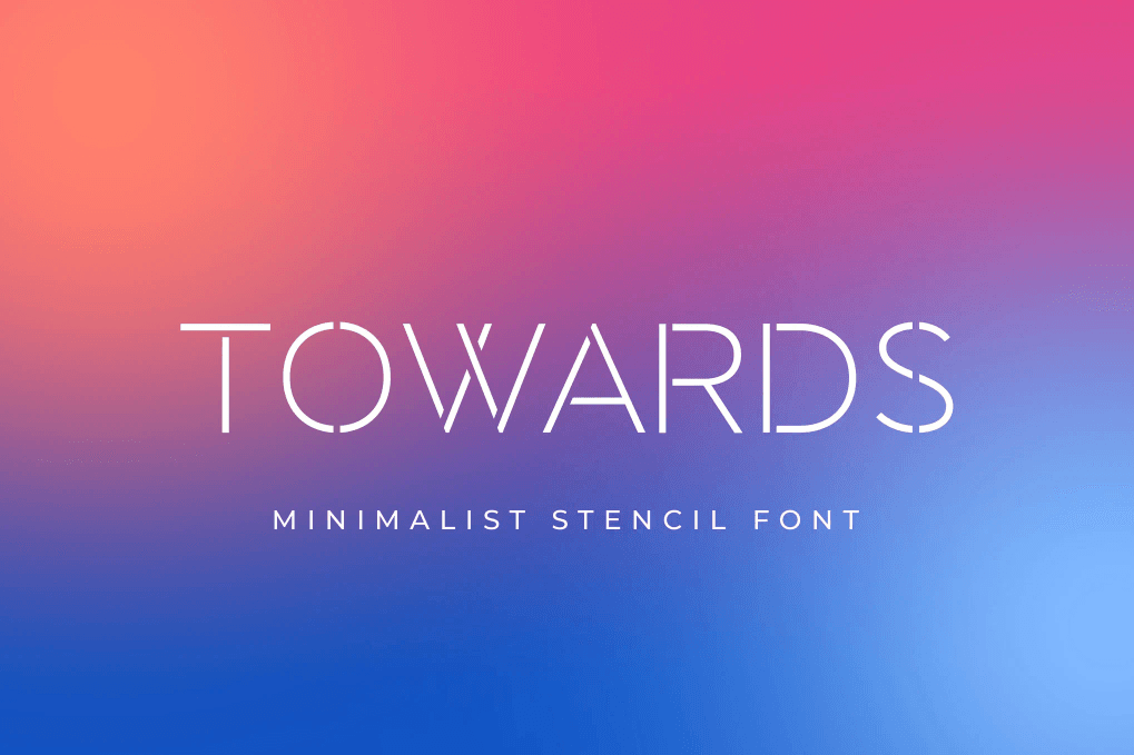 A minimalist stencil font