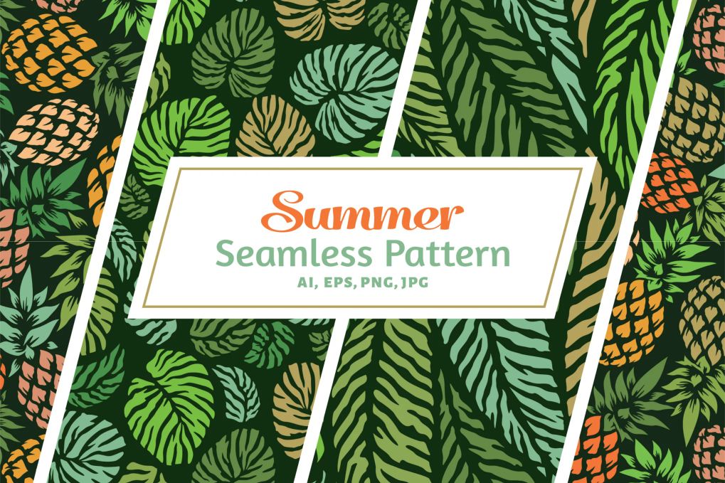 A tropical nature summer pattern