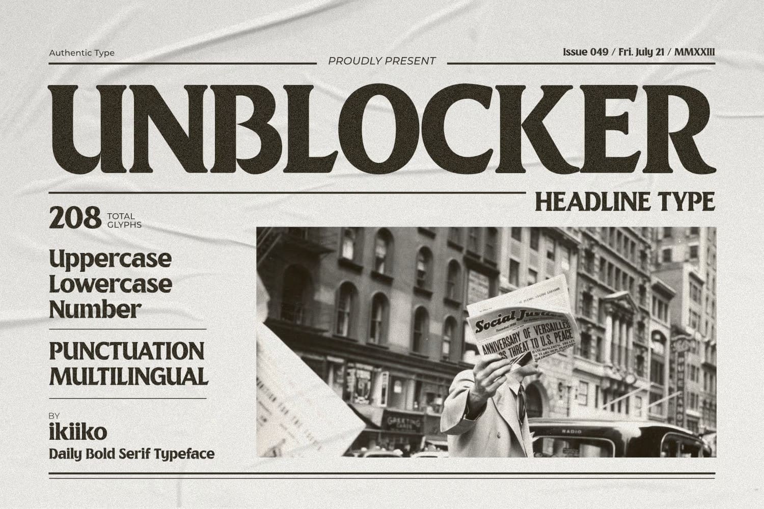 A headline font