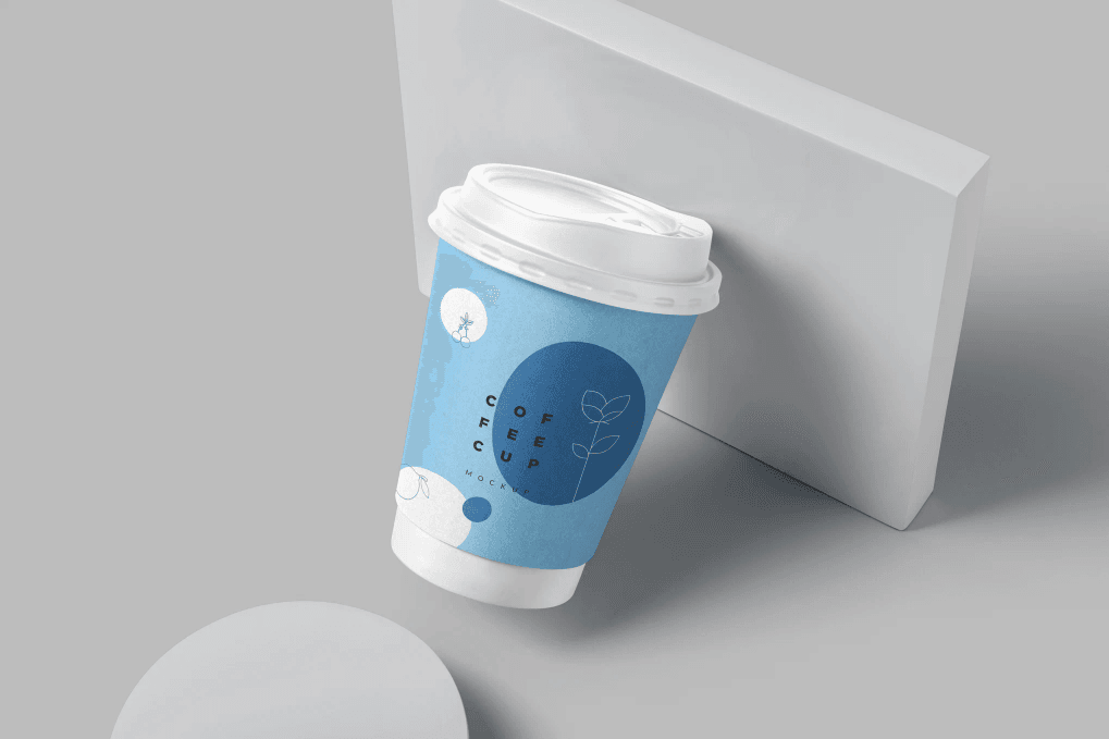 A 12 oz coffee cup mockups