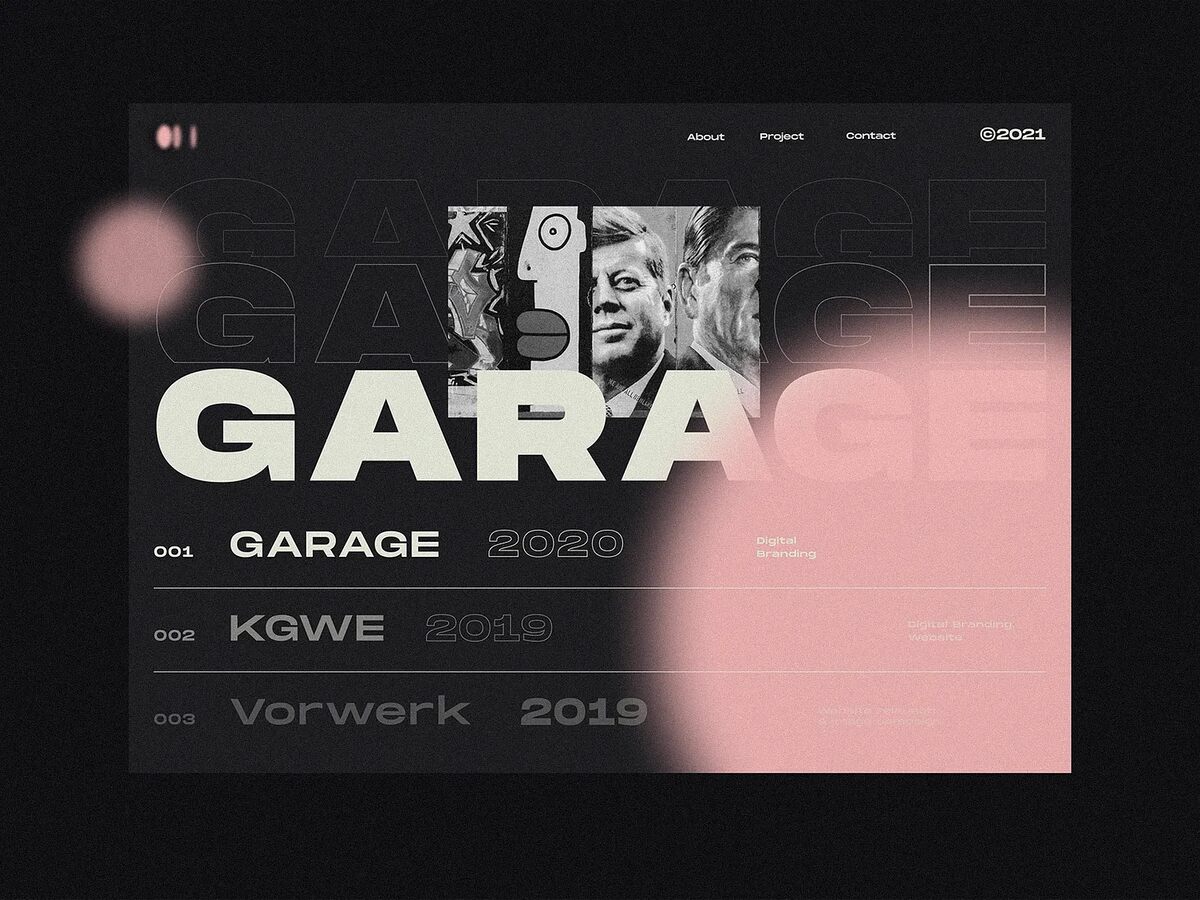 A brutalism style website layout