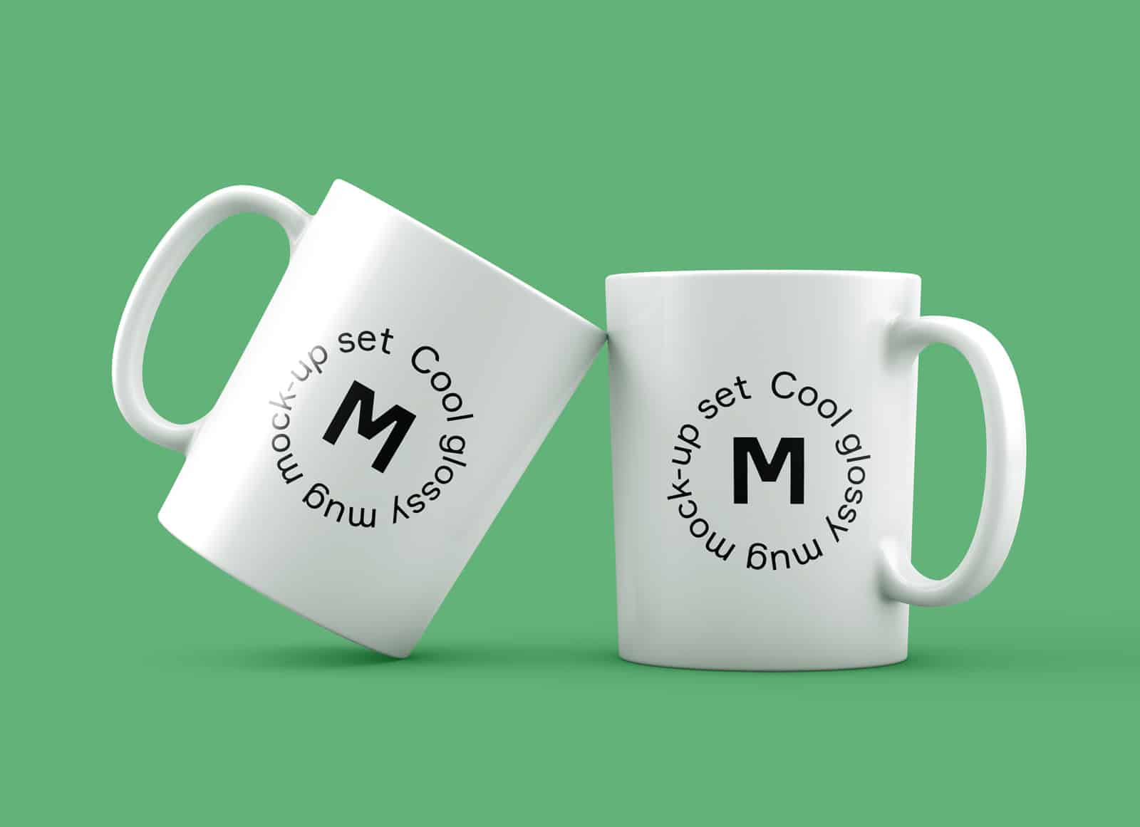 A free twin mug mockuop
