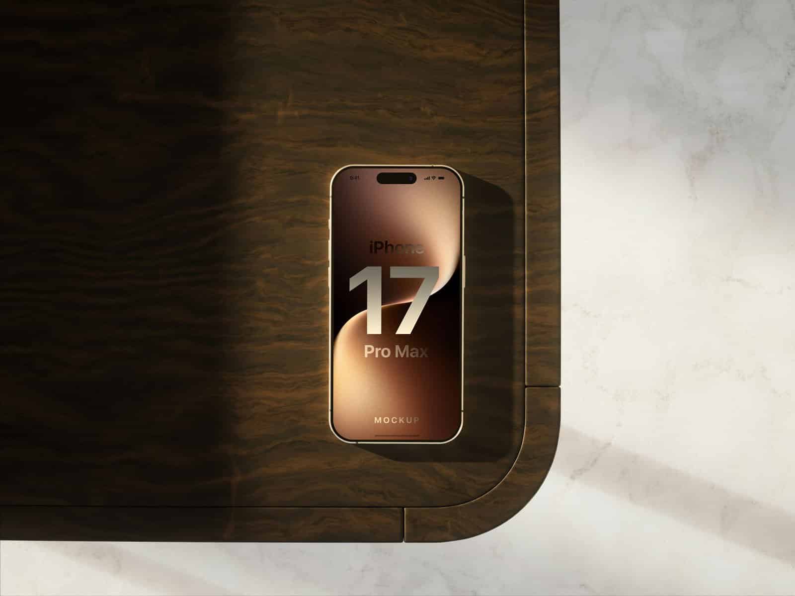 A free iPhone 17 pro max mockup