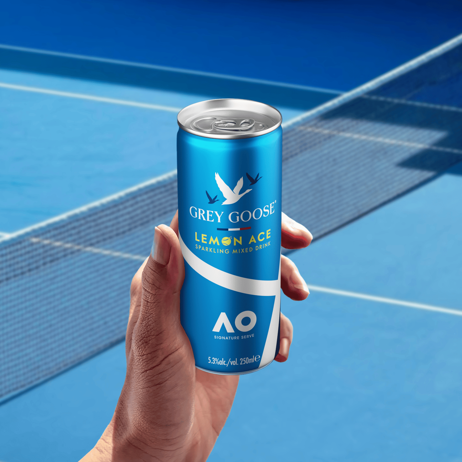 A woman holding Lemon Ace can