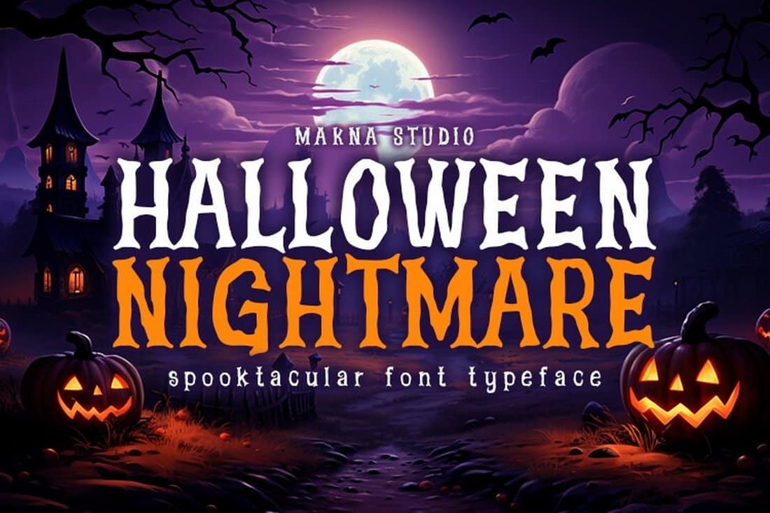 A free Halloween display font