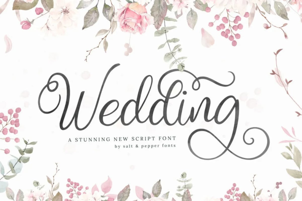 A stunning script font