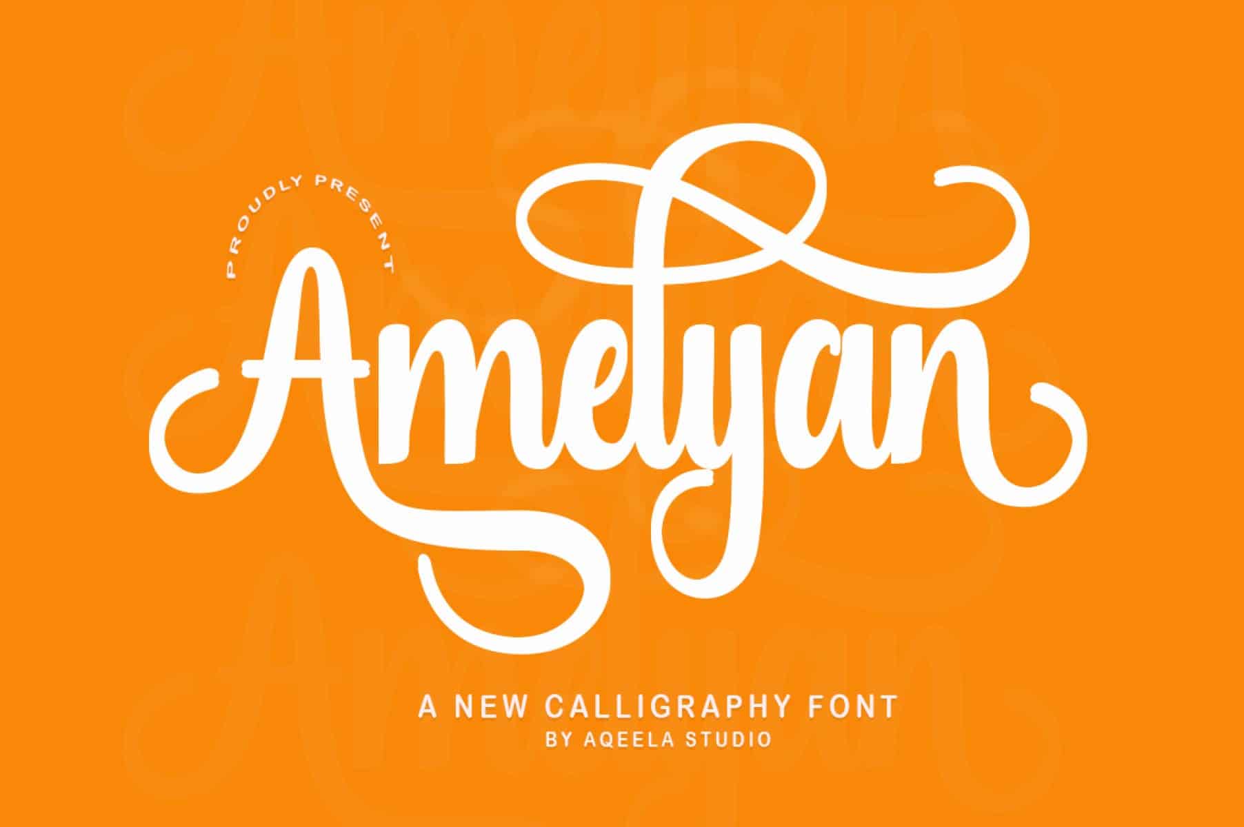 A free calligraphy font