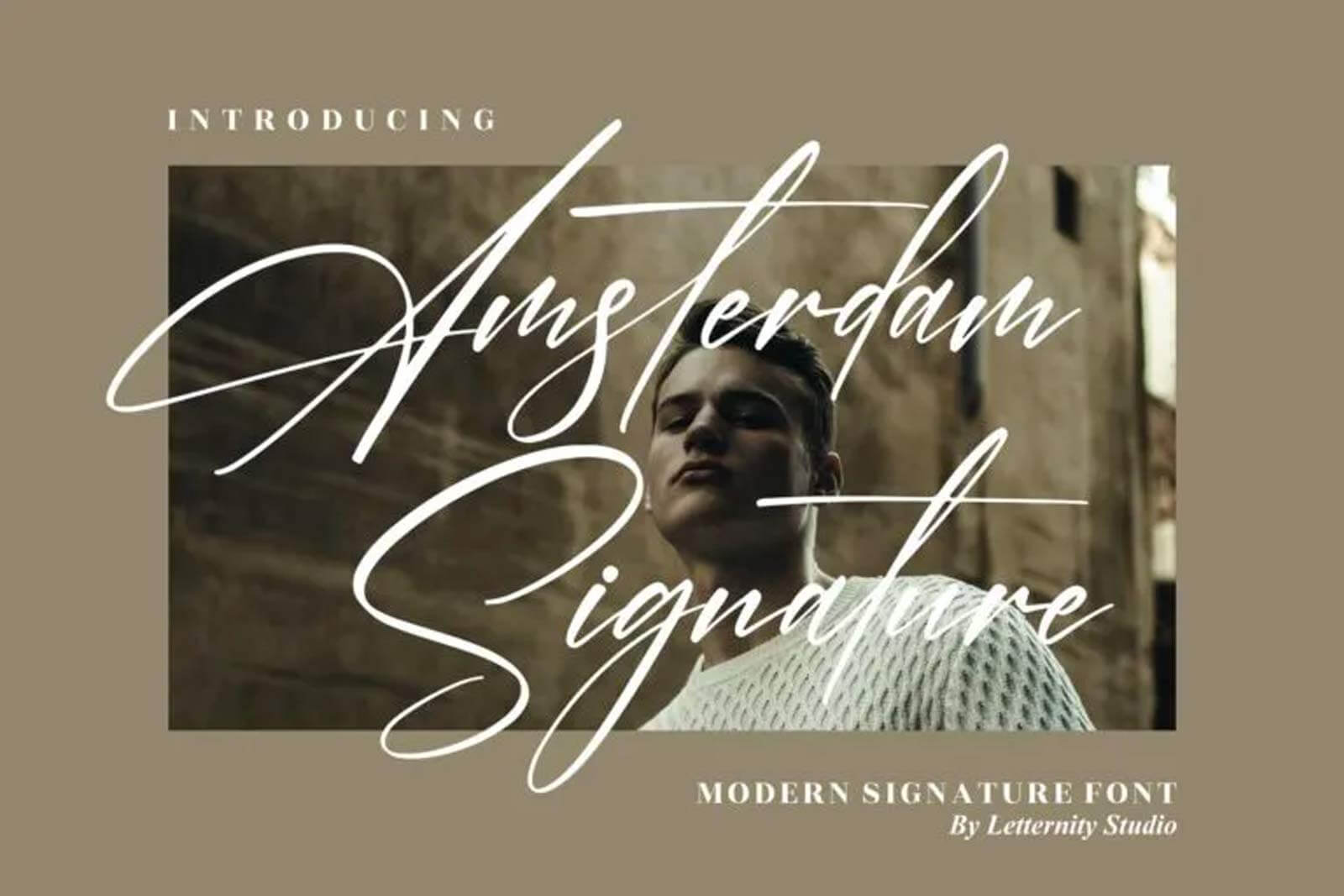 A free modern signature font