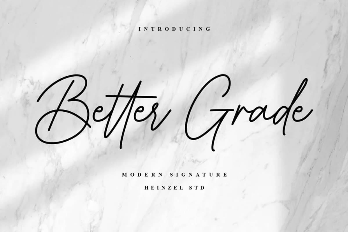 A free modern signature font