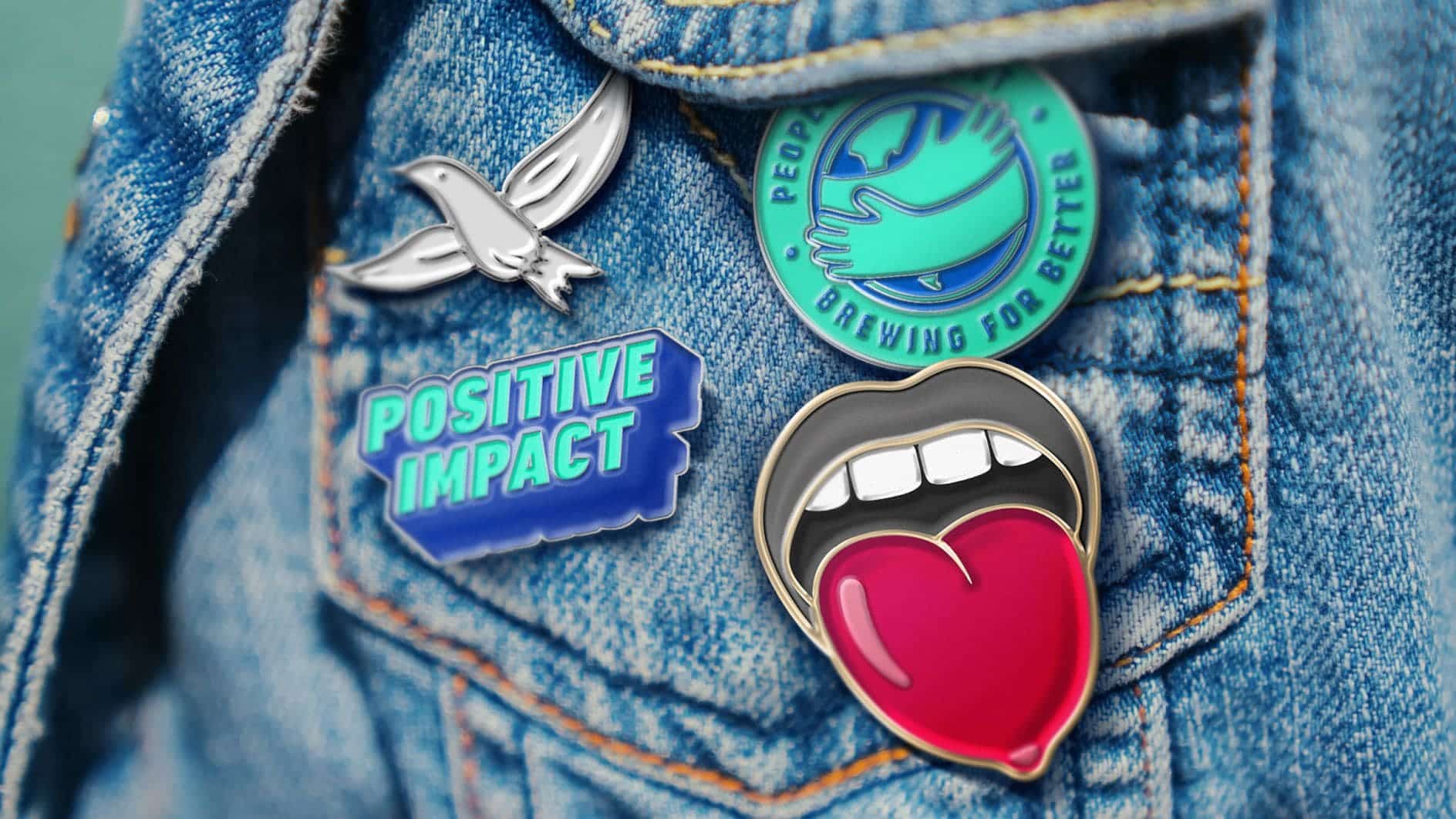 A stickers on the jeans